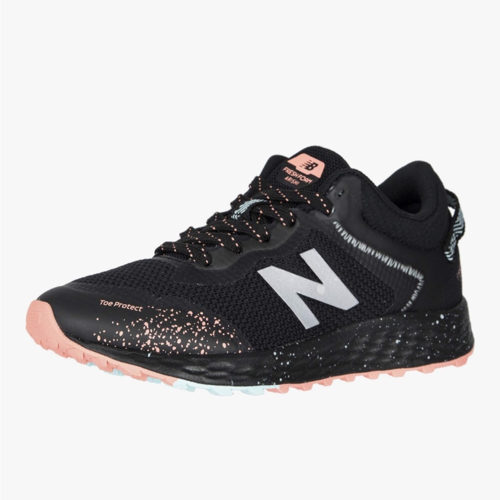New Balance Kids Black with Pink Accent Sneakers